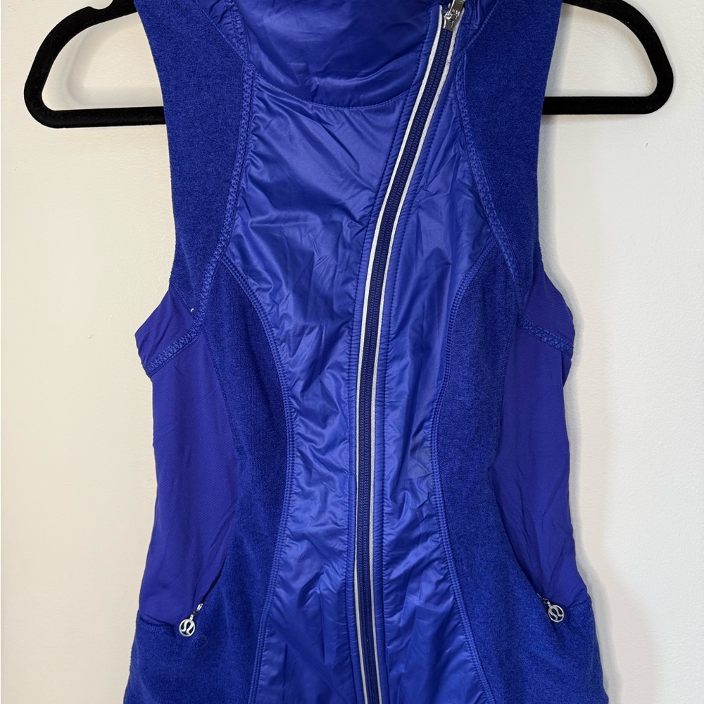 Women's Blue Sleeveless Jacket